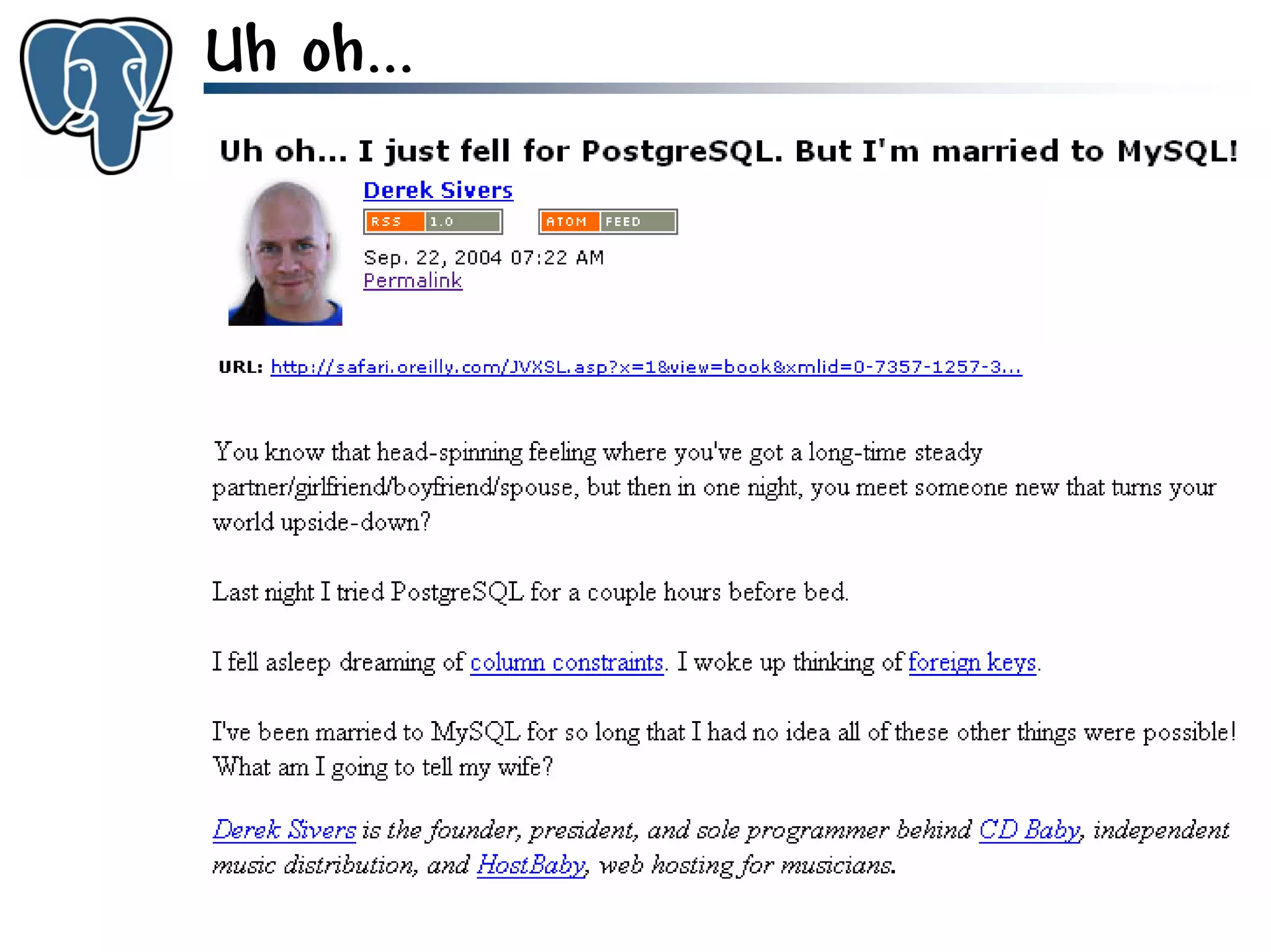 Get to know PostgreSQL!