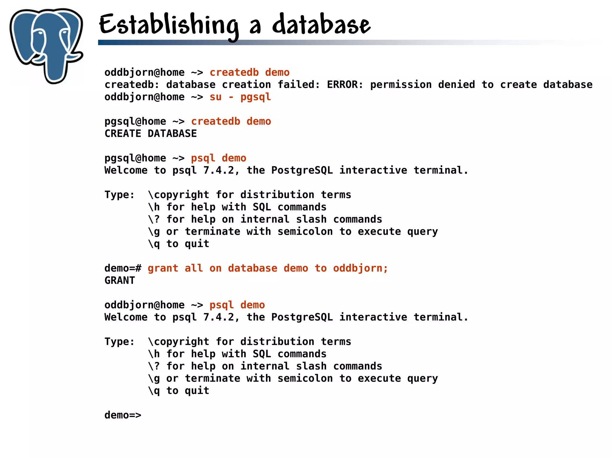 Get to know PostgreSQL!