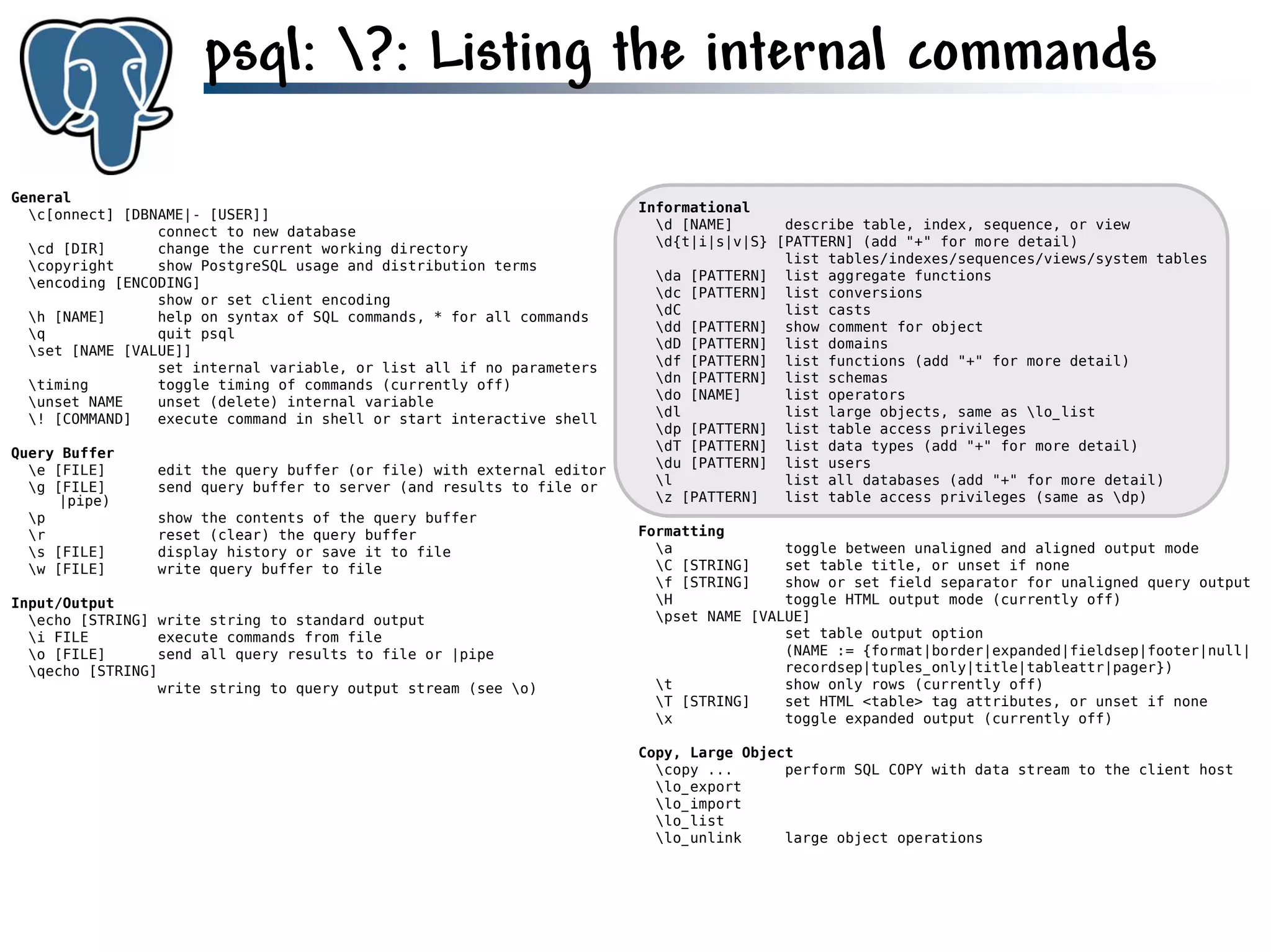 Get to know PostgreSQL!