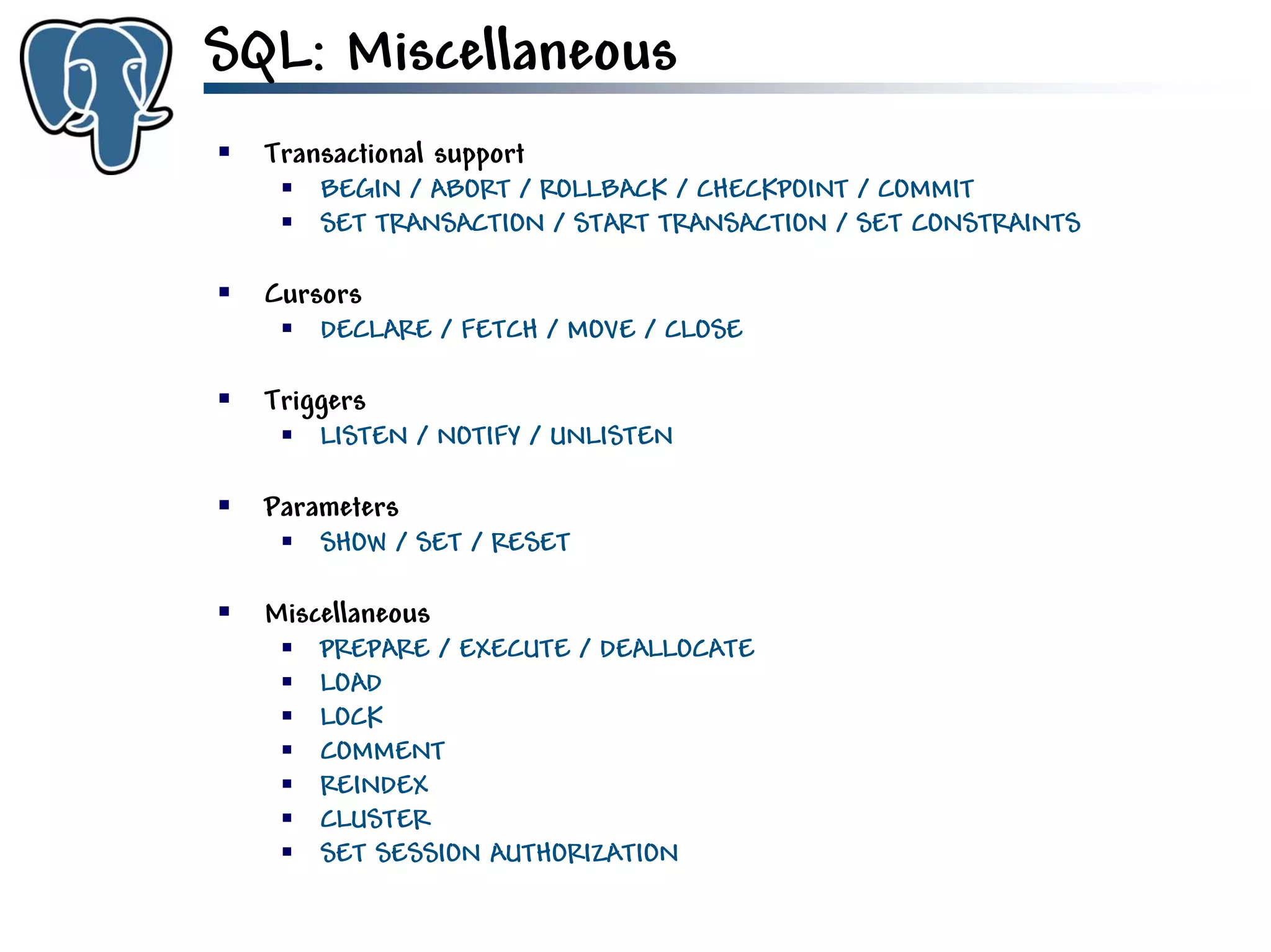Get to know PostgreSQL!