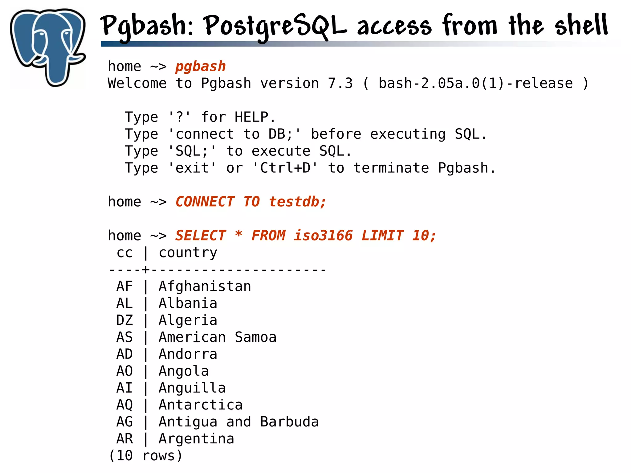 Get to know PostgreSQL!