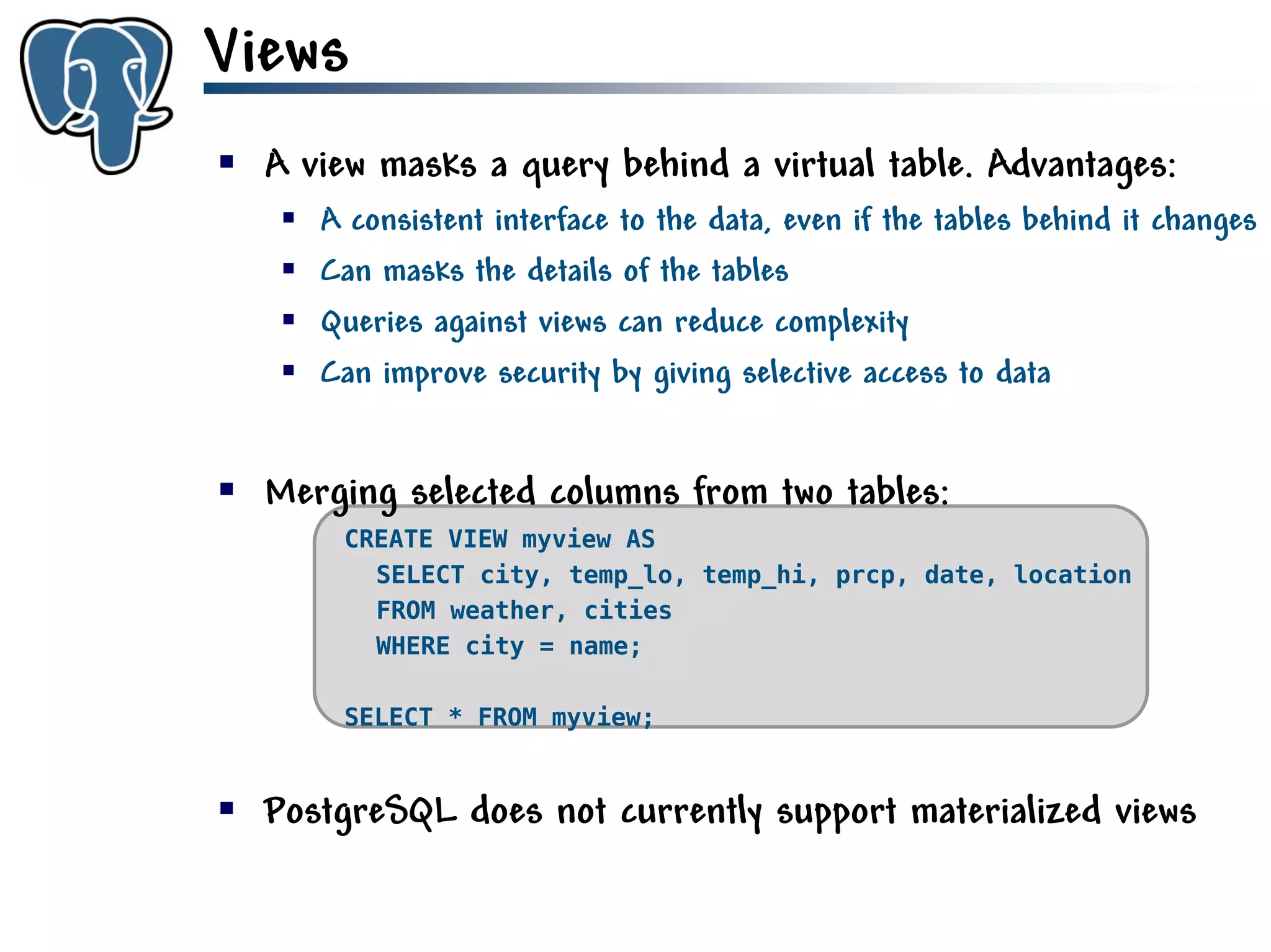 Get to know PostgreSQL!