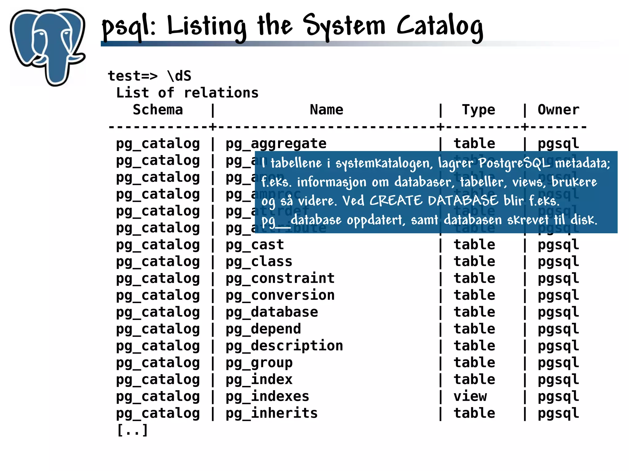 Get to know PostgreSQL!