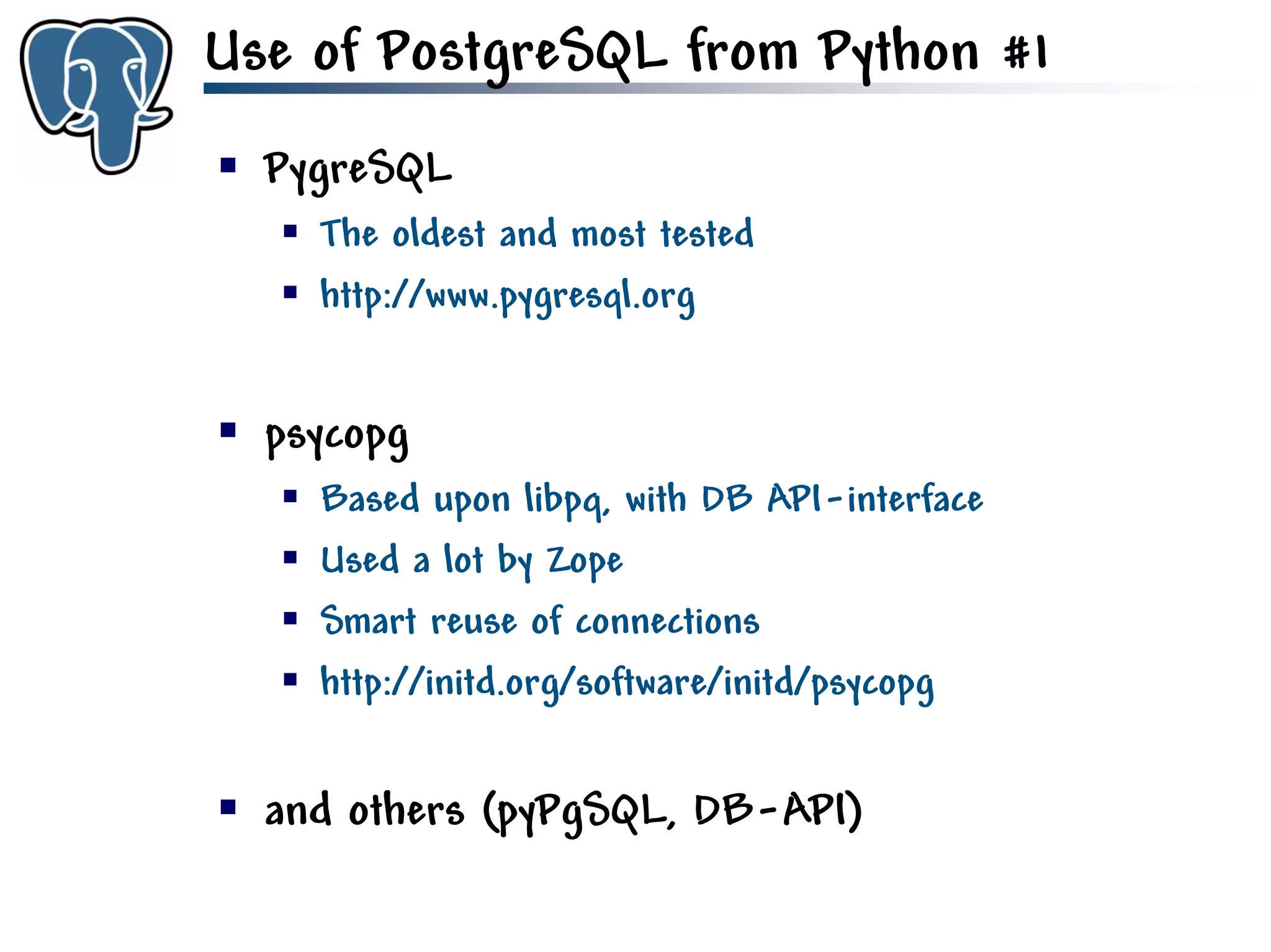 Get to know PostgreSQL!