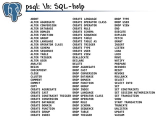 Get to know PostgreSQL!