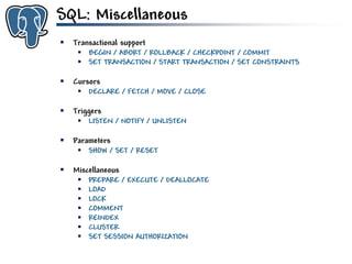 Get to know PostgreSQL!