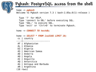 Get to know PostgreSQL!