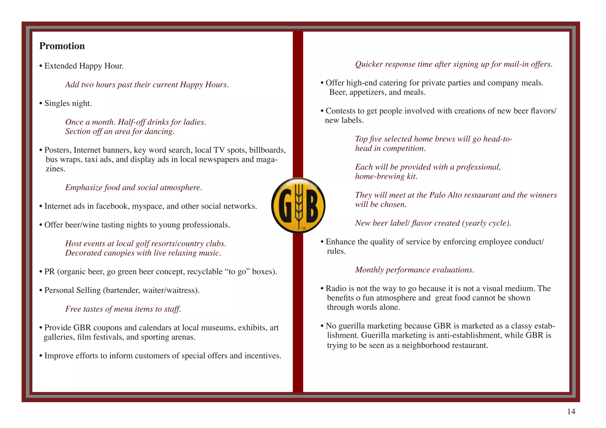 Gordon Biersch Final Book