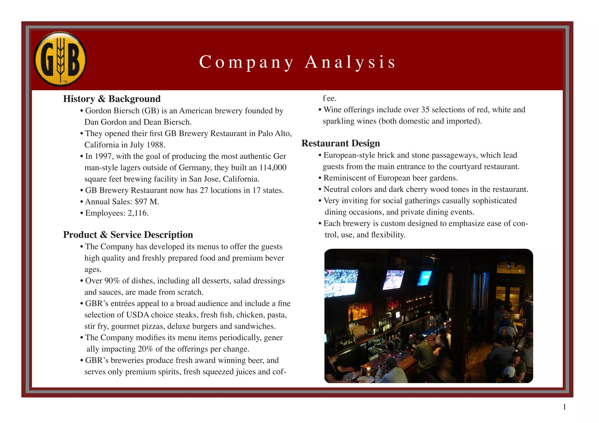 Gordon Biersch Final Book