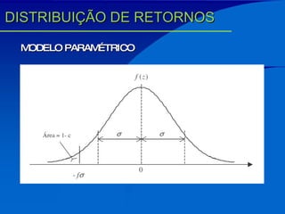 DISTRIBUIÇÃO DE RETORNOS MODELO PARAMÉTRICO 