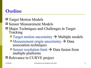 Intro to Multitarget Tracking for CURVE | PPT