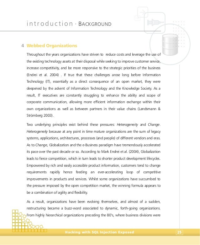 dissertation on sql injection