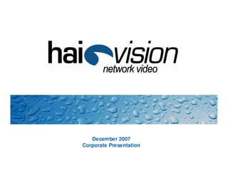 Hai Vision Corporate Overview