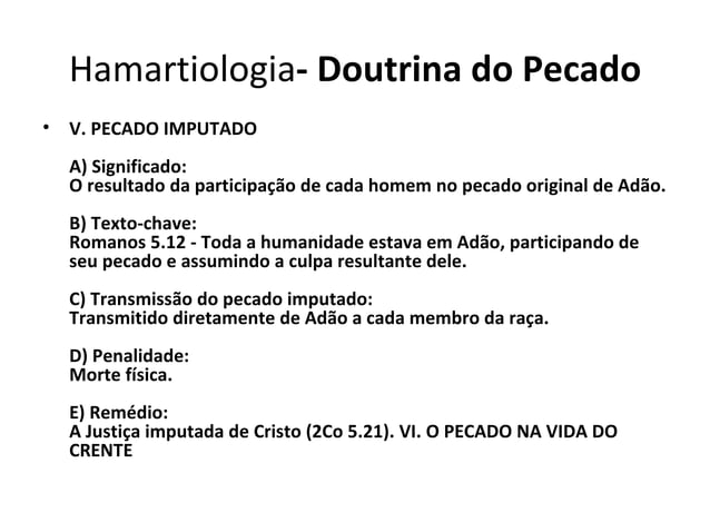 Estudo 3 - Hamartiologia | PPT