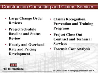 Hill Claims Services Presentation Linkedin Ppt
