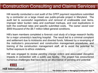 Hill Claims Services Presentation Linkedin Ppt