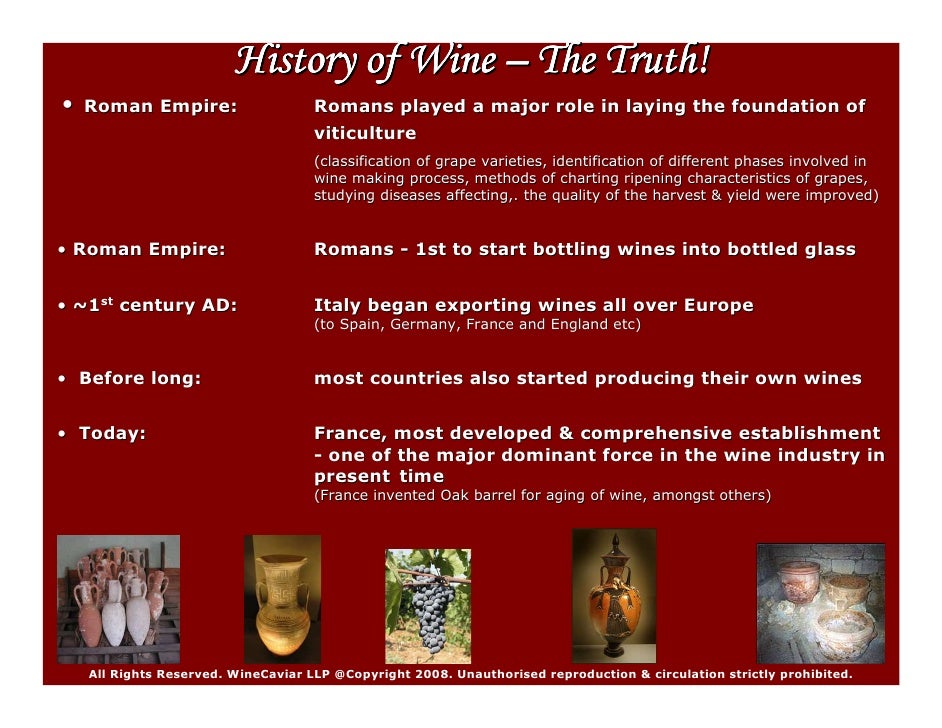 History Of Wines (Summary)