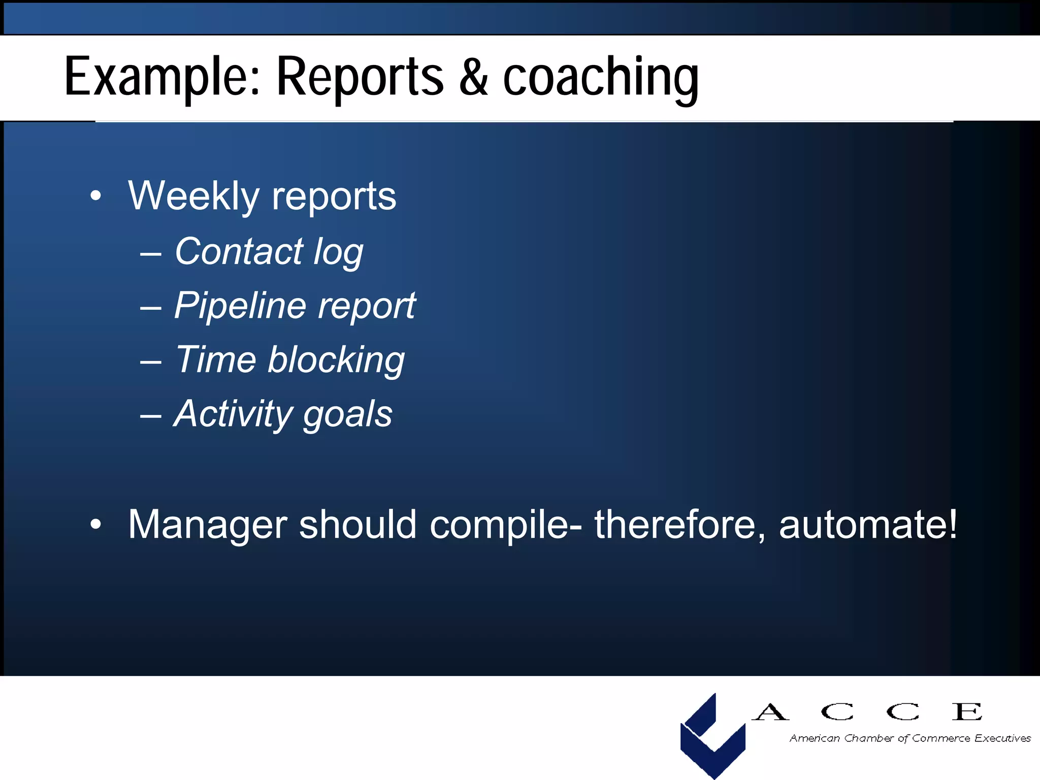 How To Measure Individual Performance To Ensure Success, Acce 2008 Convention
