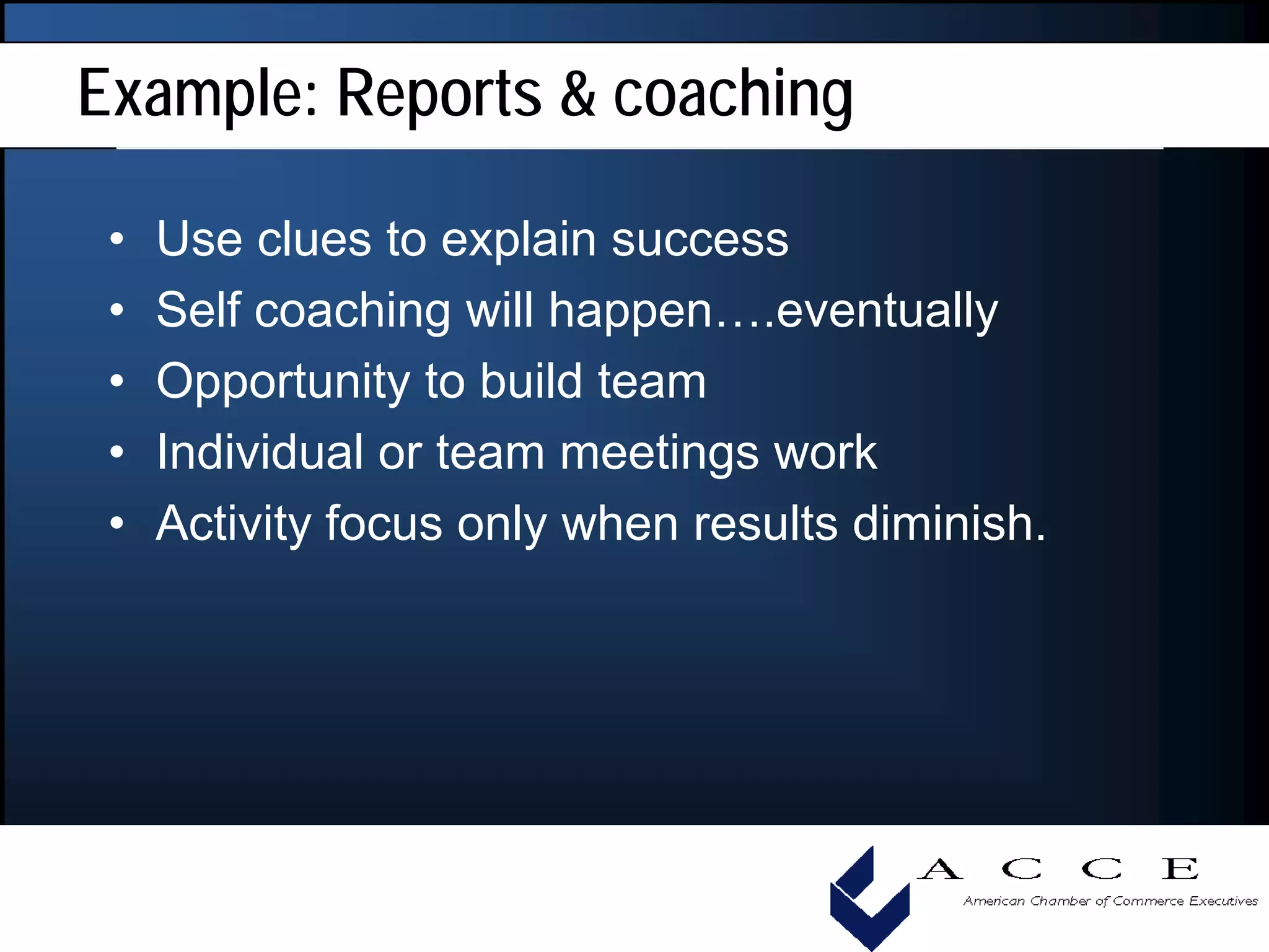 How To Measure Individual Performance To Ensure Success, Acce 2008 Convention