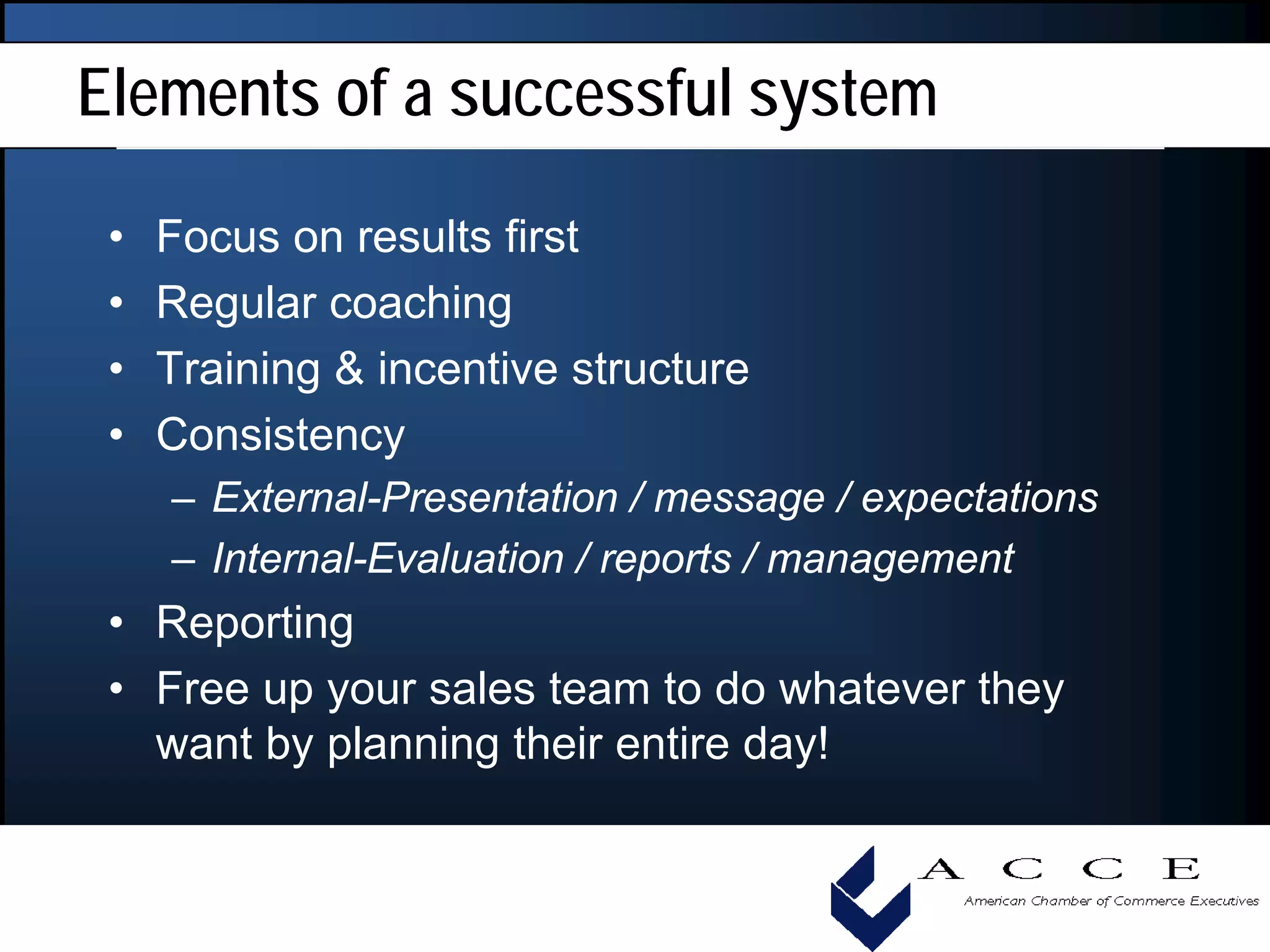 How To Measure Individual Performance To Ensure Success, Acce 2008 Convention