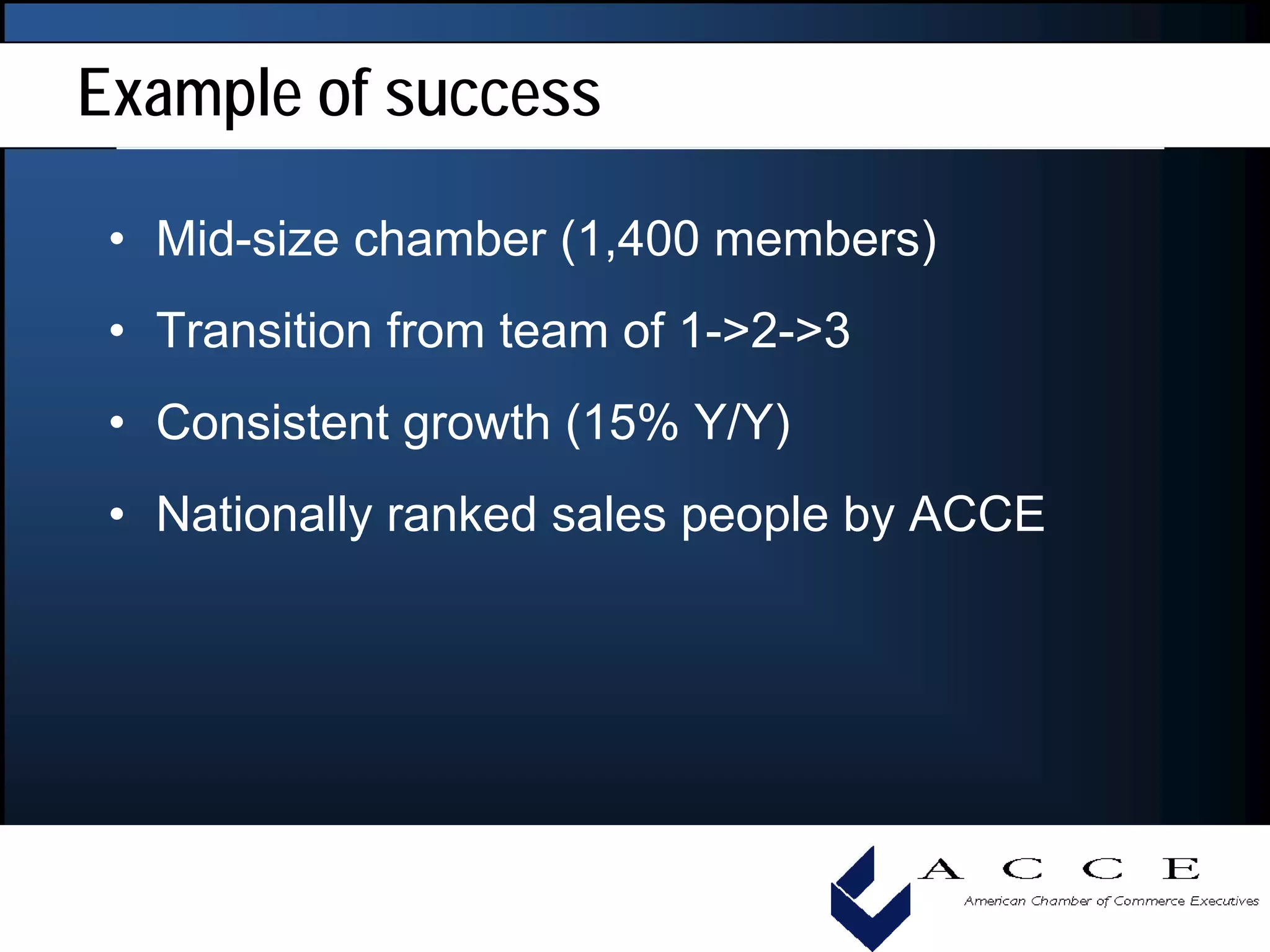 How To Measure Individual Performance To Ensure Success, Acce 2008 Convention