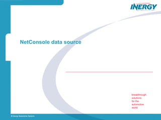 NetConsole data source 
