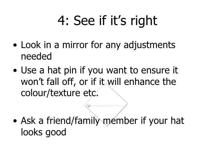 how to put a hat on