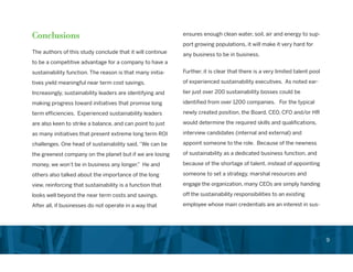 Chief Sustainability Officer Role in Corporations