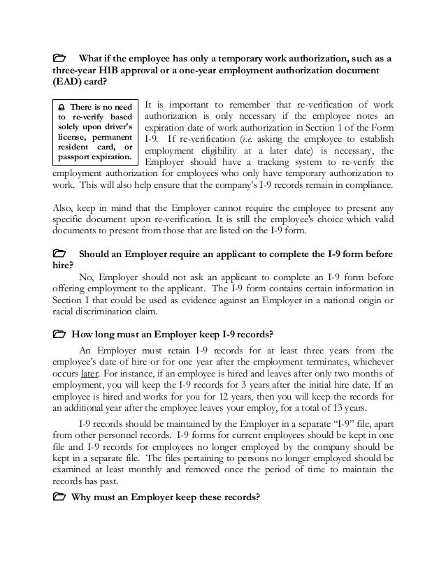i 9 compliance handout homeland security i 94 form