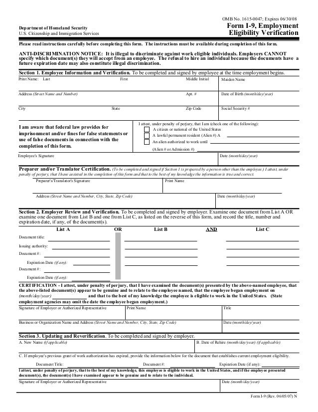 i 9 compliance handout i 566 form