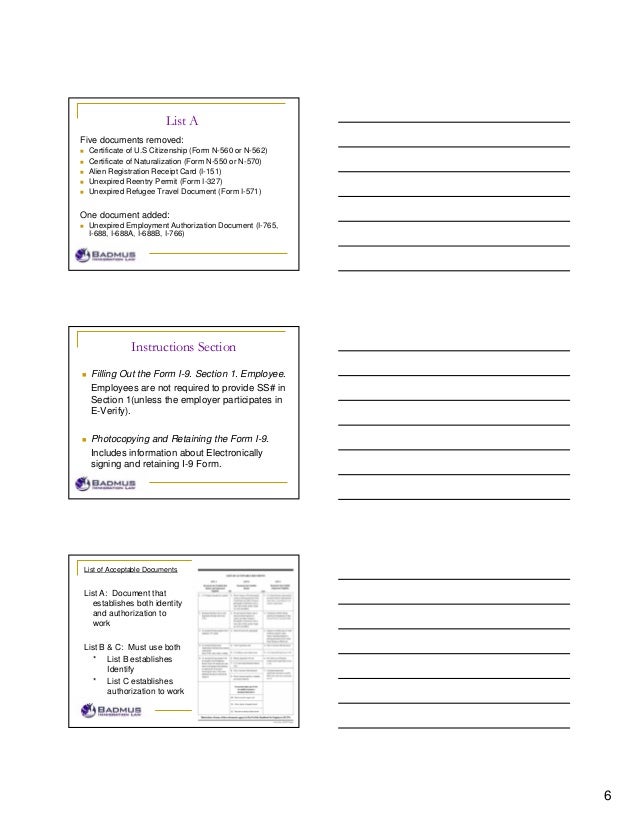 for n-550 i-9 form Handout I 9 Compliance
