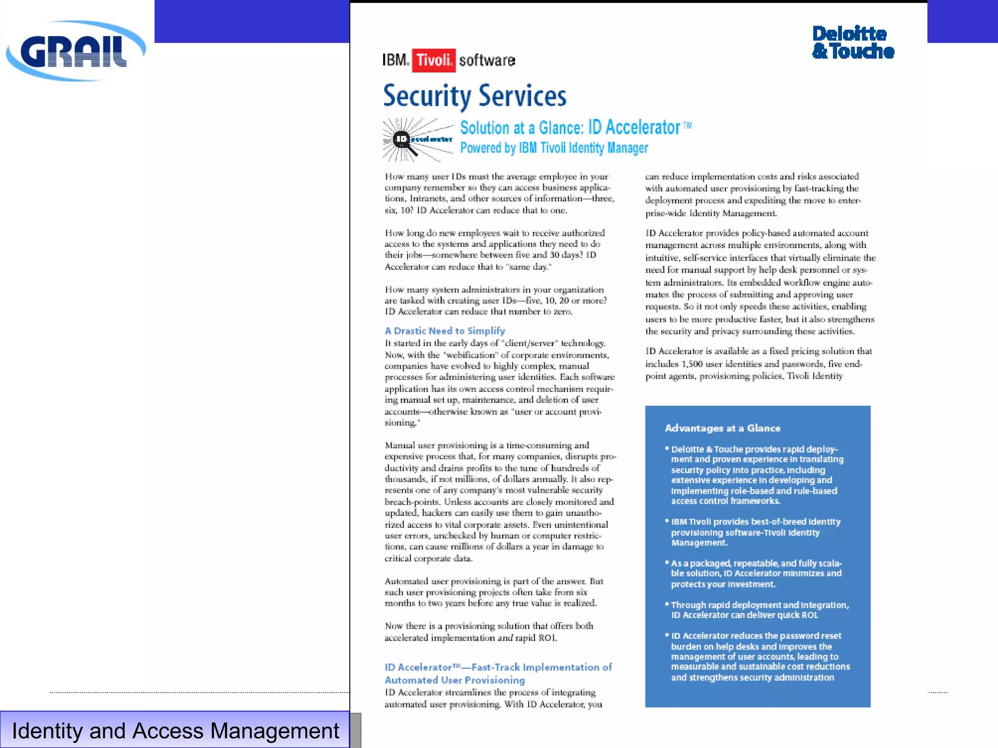 Identity and Access Management  