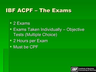 IBFCertification Benefits | PPT