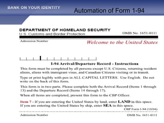 Automation of Form 1-94 