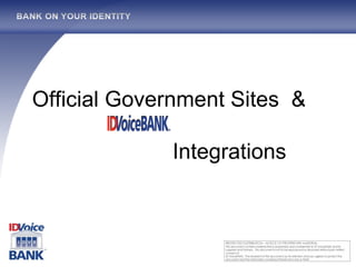 Official Government Sites  &    Integrations 