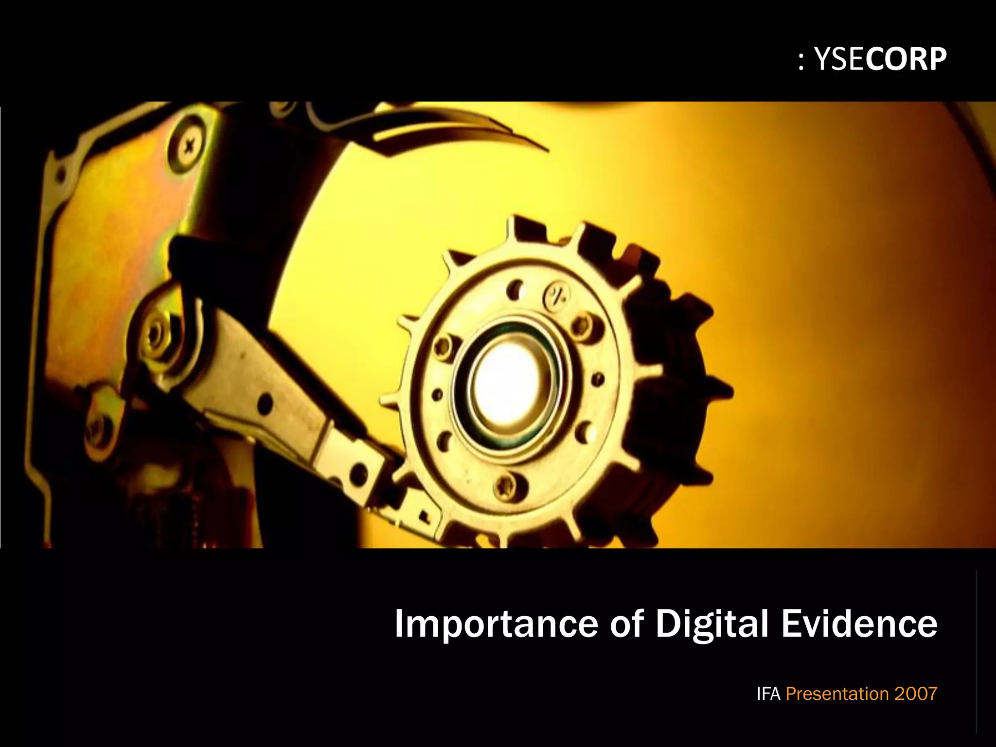 Digital Evidence in Computer Forensic Investigations