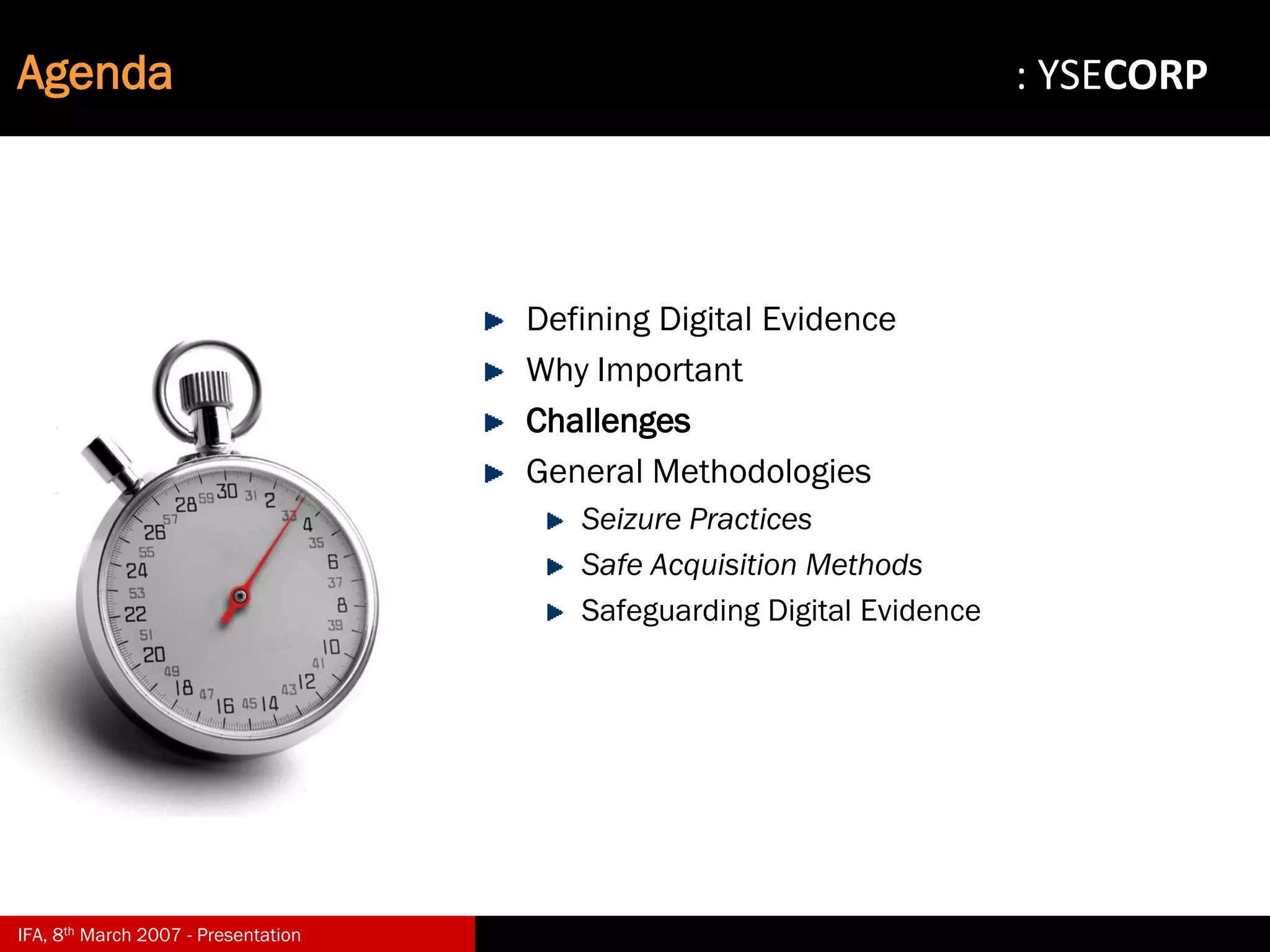 Digital Evidence in Computer Forensic Investigations
