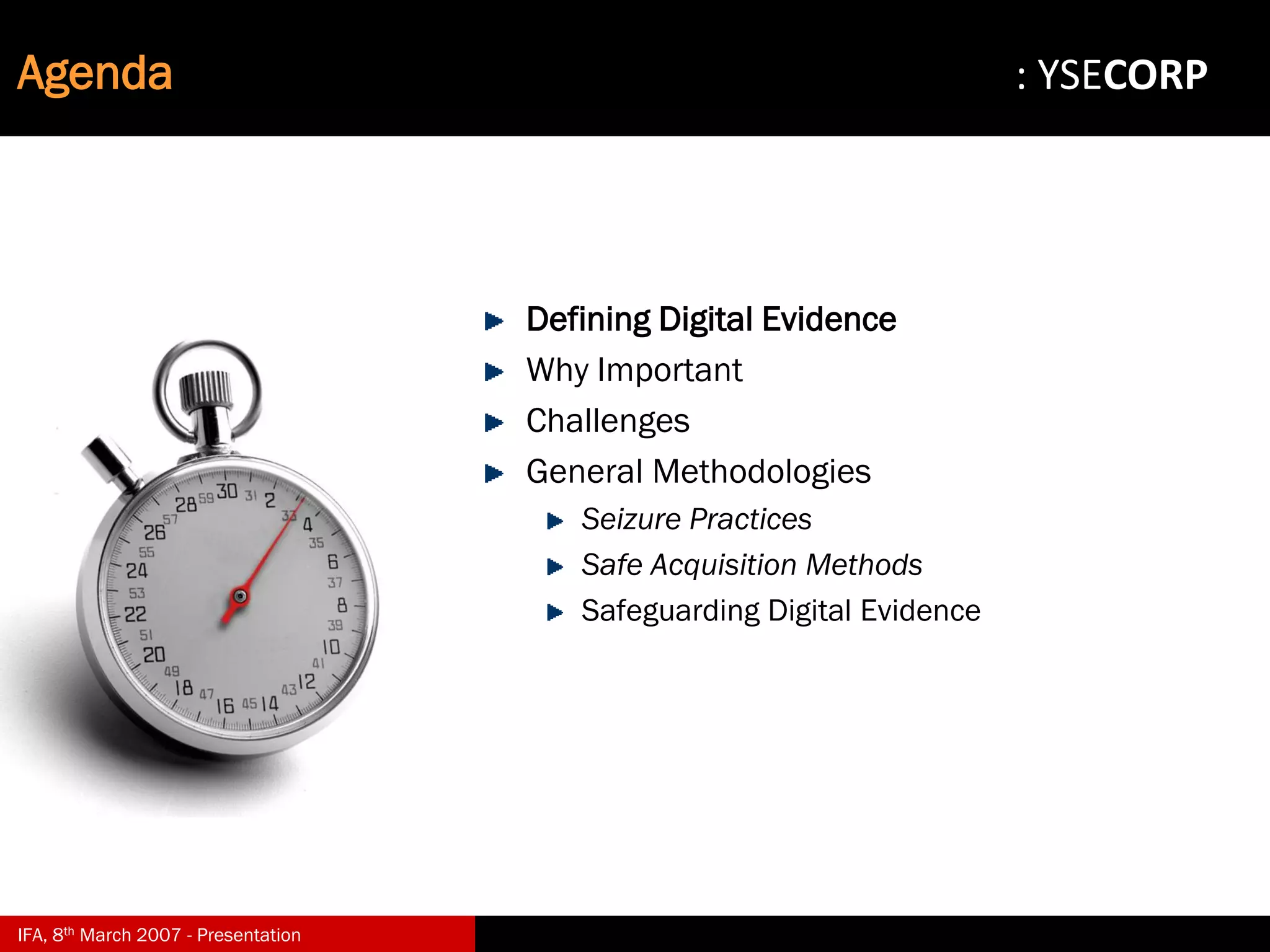 Digital Evidence in Computer Forensic Investigations