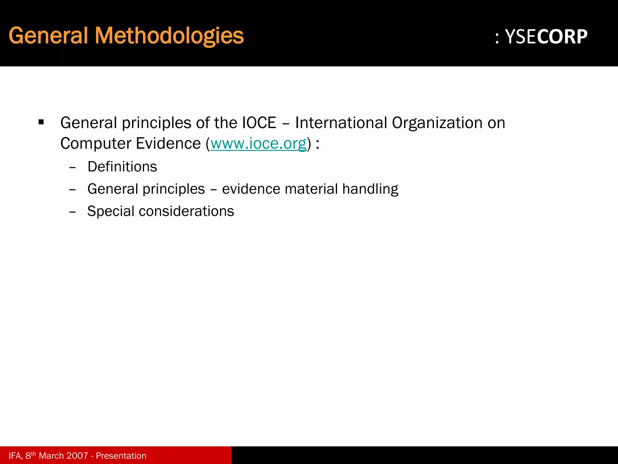 Digital Evidence in Computer Forensic Investigations