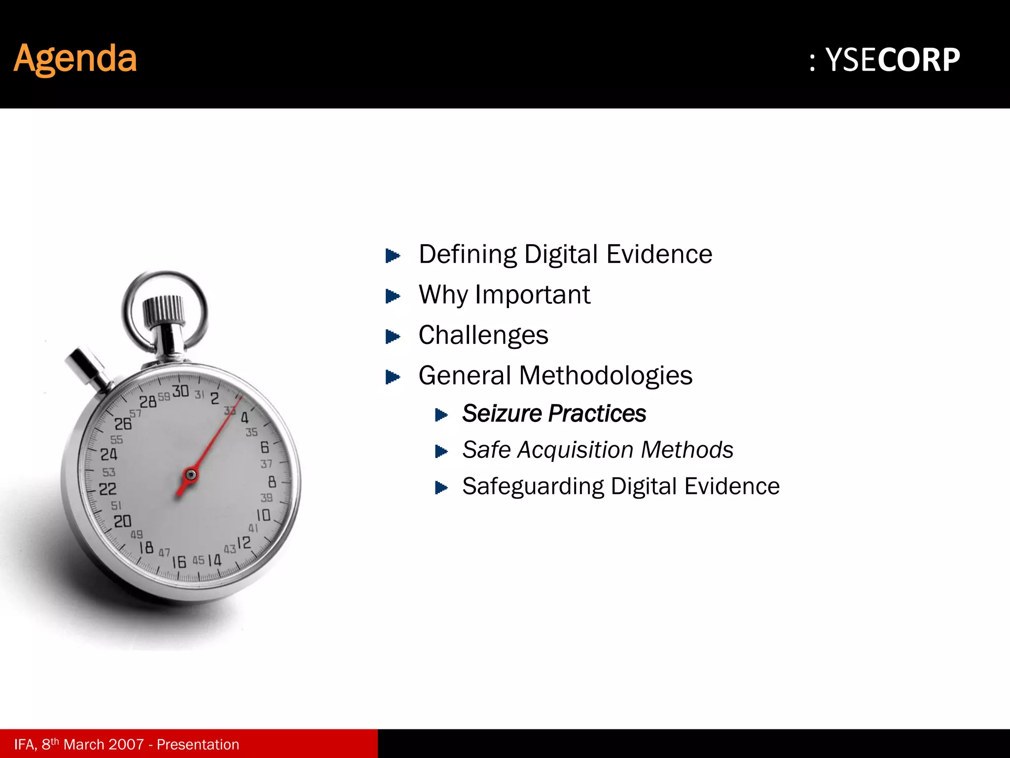 Digital Evidence in Computer Forensic Investigations