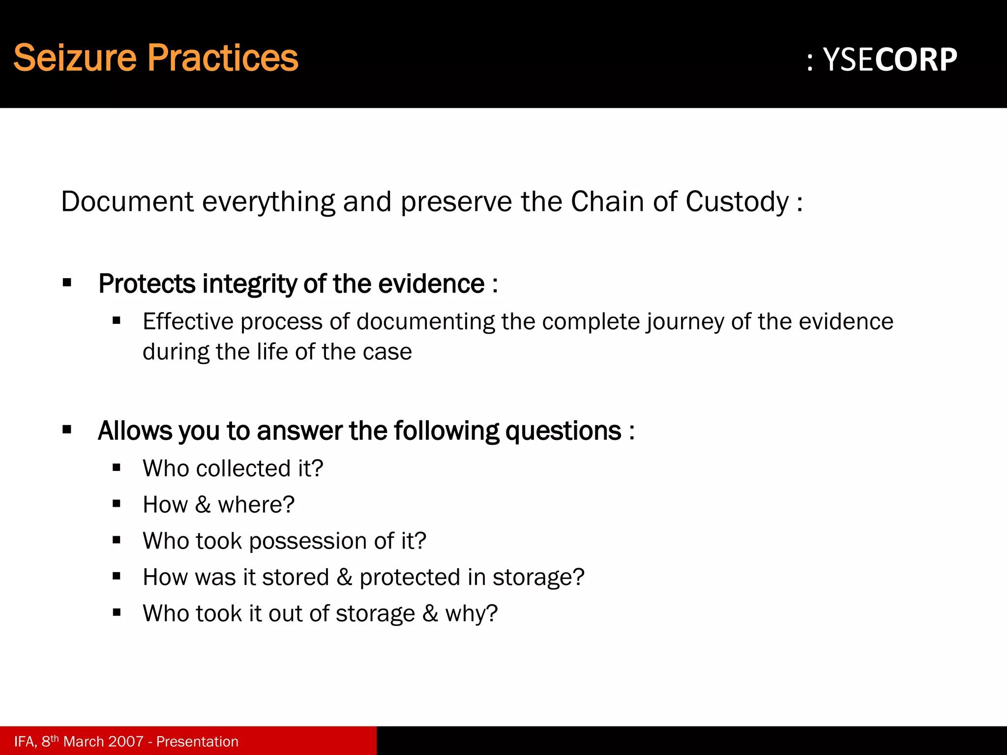Digital Evidence in Computer Forensic Investigations