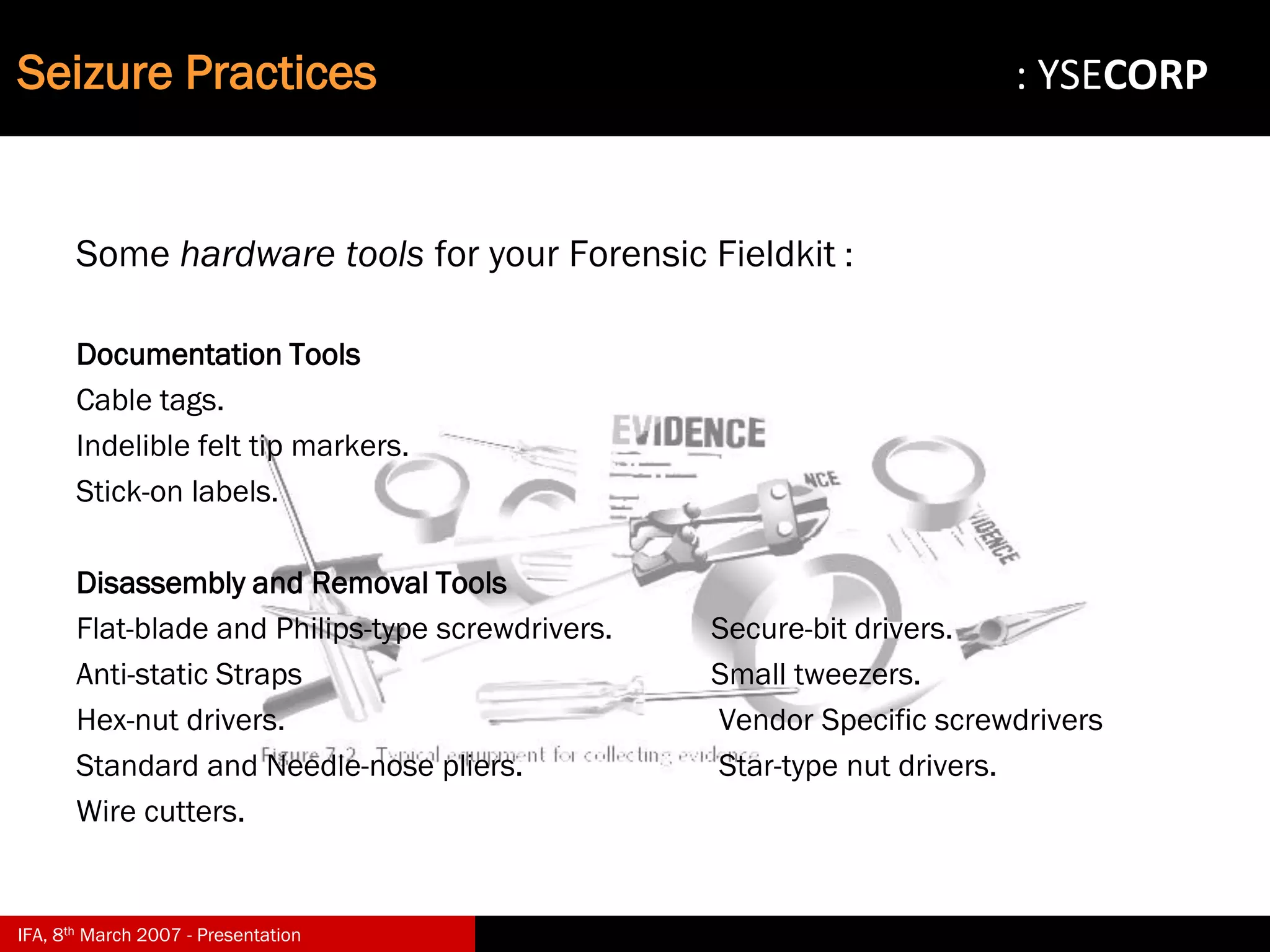Digital Evidence in Computer Forensic Investigations