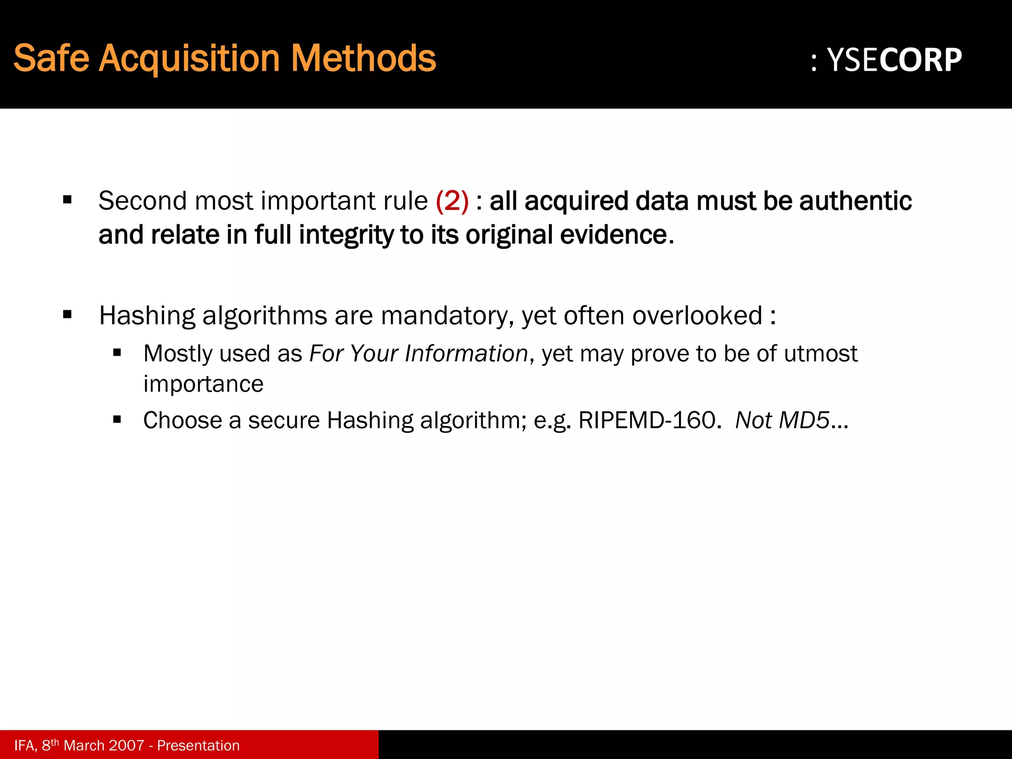 Digital Evidence in Computer Forensic Investigations