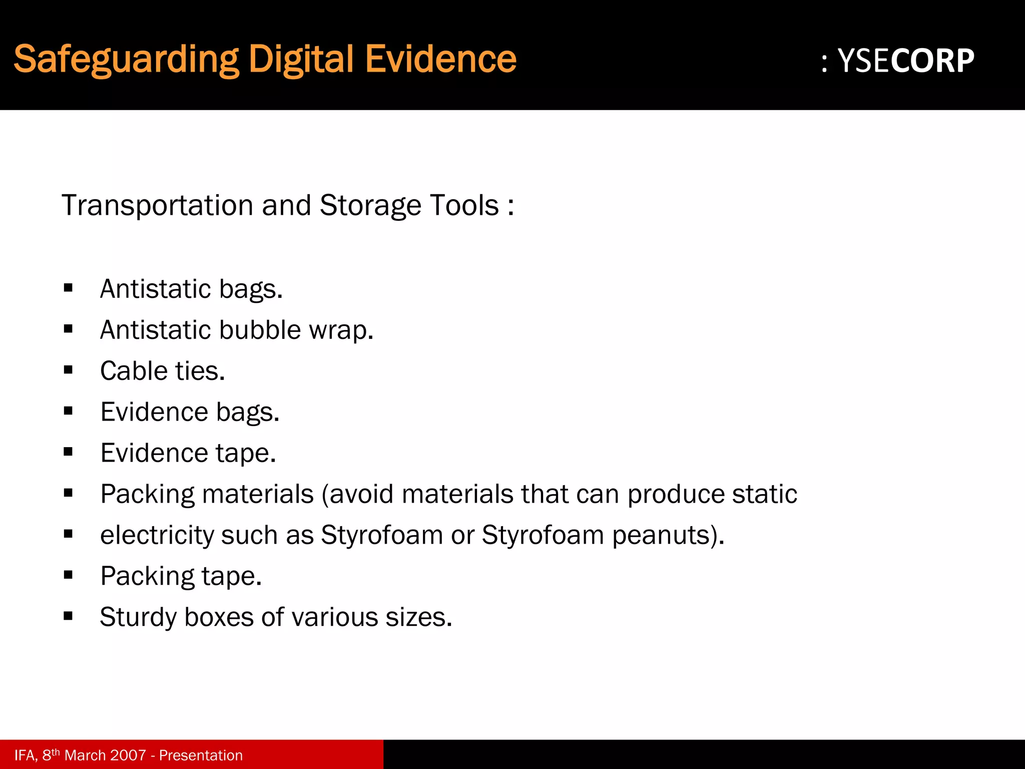 Digital Evidence in Computer Forensic Investigations