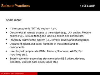 Digital Evidence in Computer Forensic Investigations