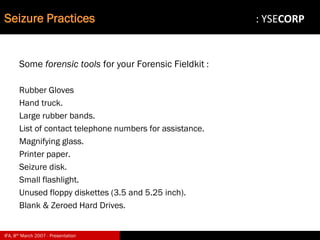Digital Evidence in Computer Forensic Investigations