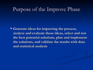 Improve Phase | PPT | Free Download