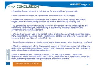 Steps to Low Carbon & (Zero-) Carbon schools and beyond