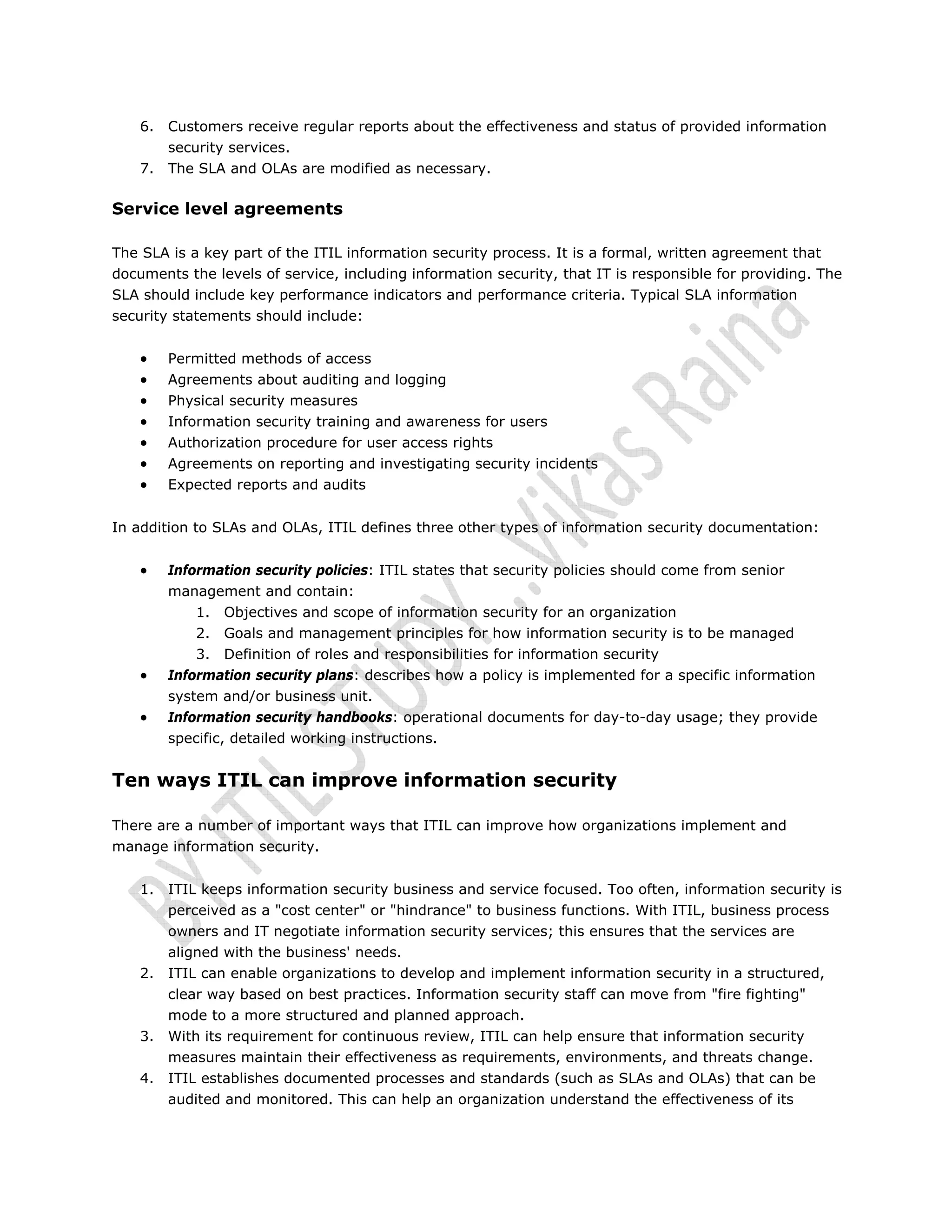 ITIL With Information Security