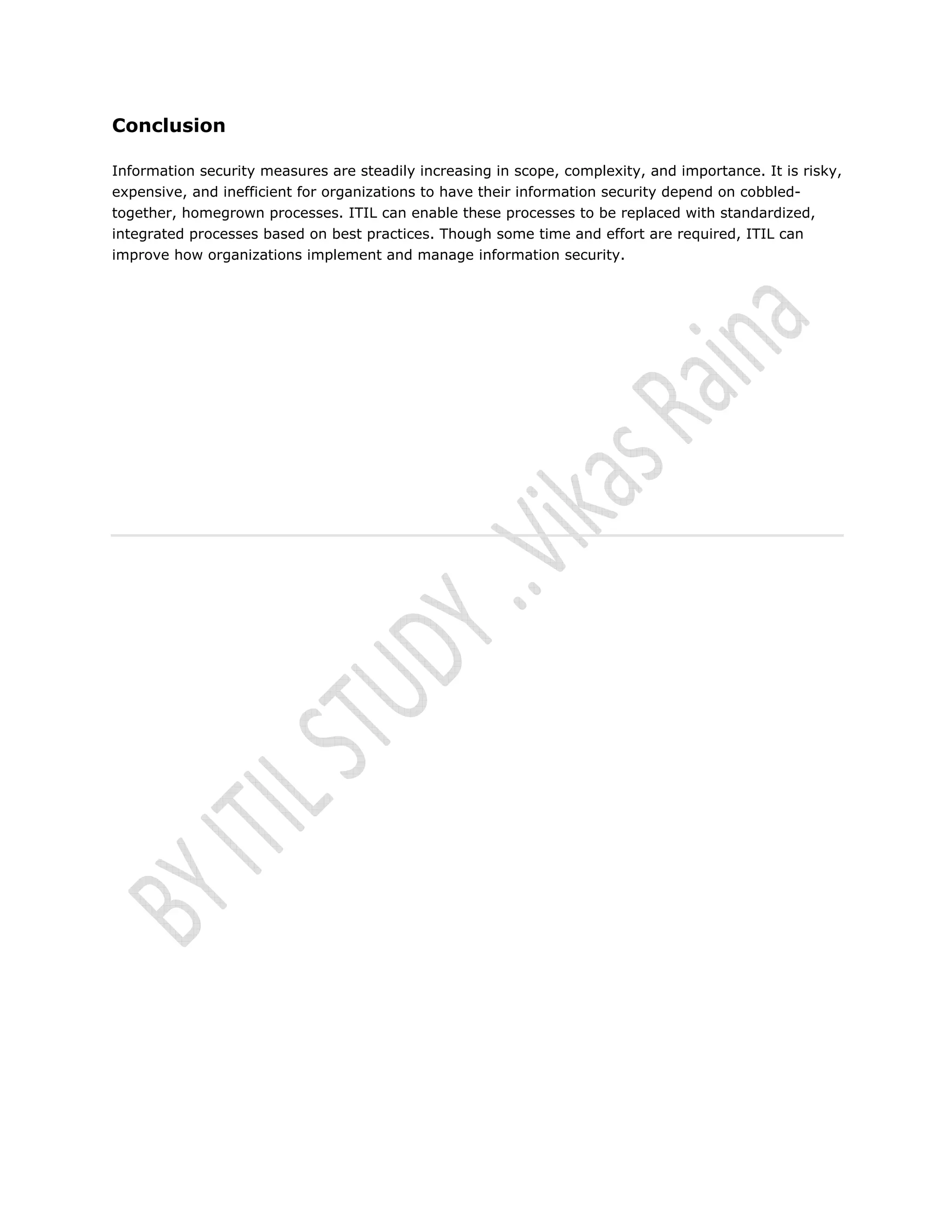 ITIL With Information Security